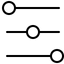 Three horizontal lines with varying thicknesses